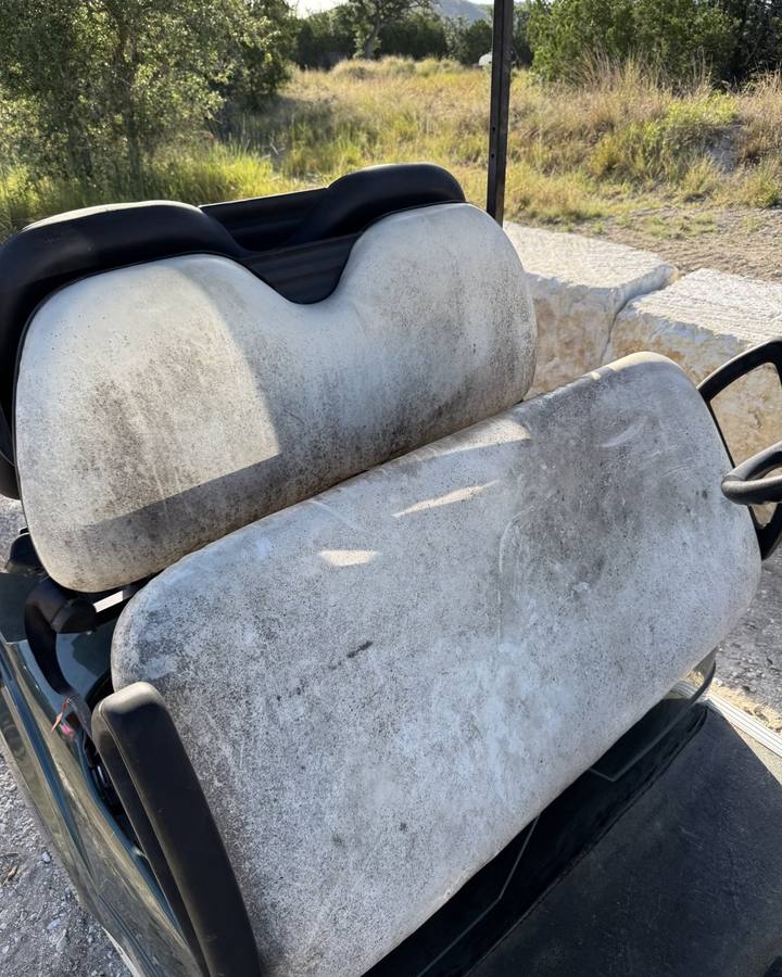 Golf cart bench seats before