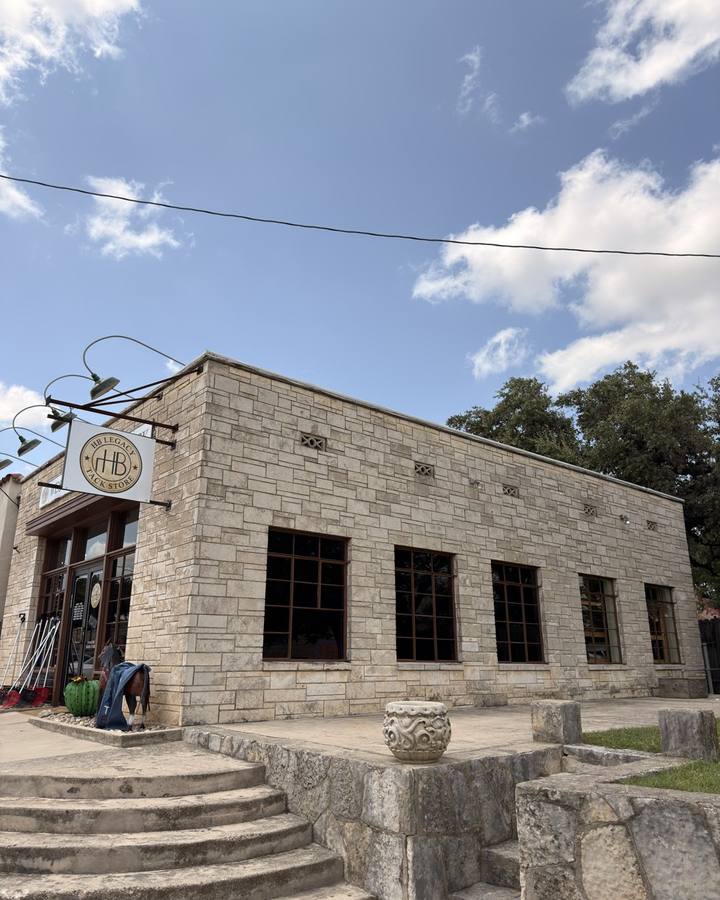 Tinted windows on a stone commercial building