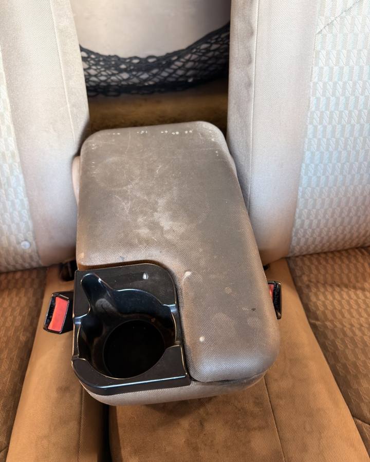 Truck center console and seats before