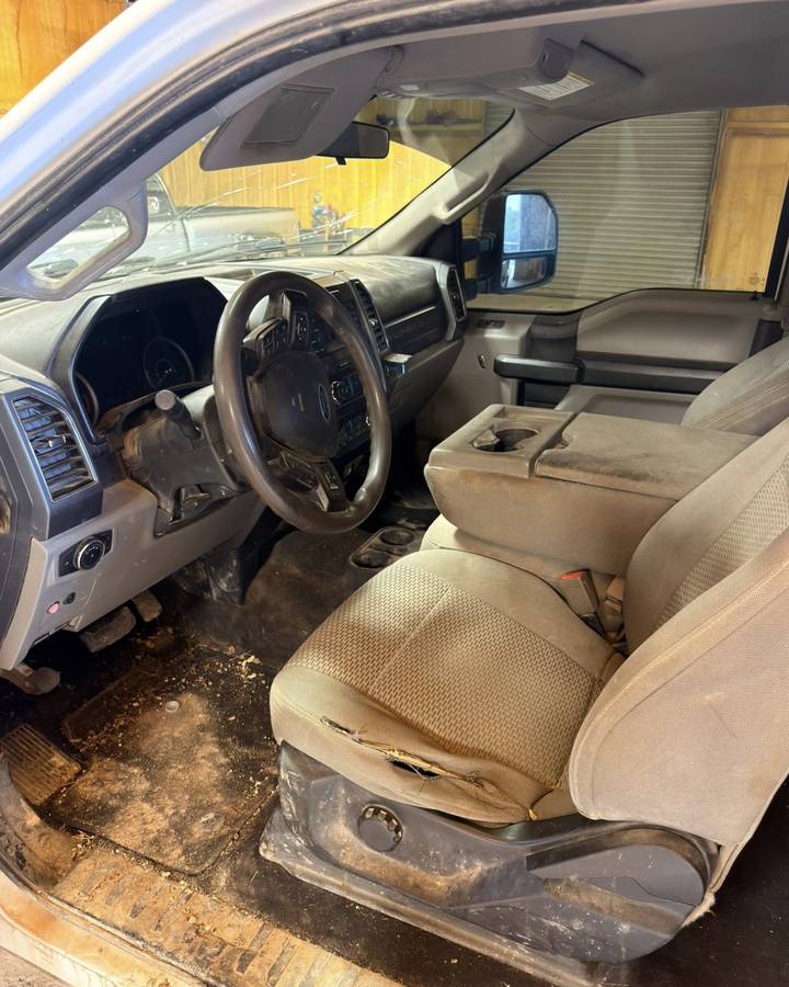 Ford Super Duty interior before detailing