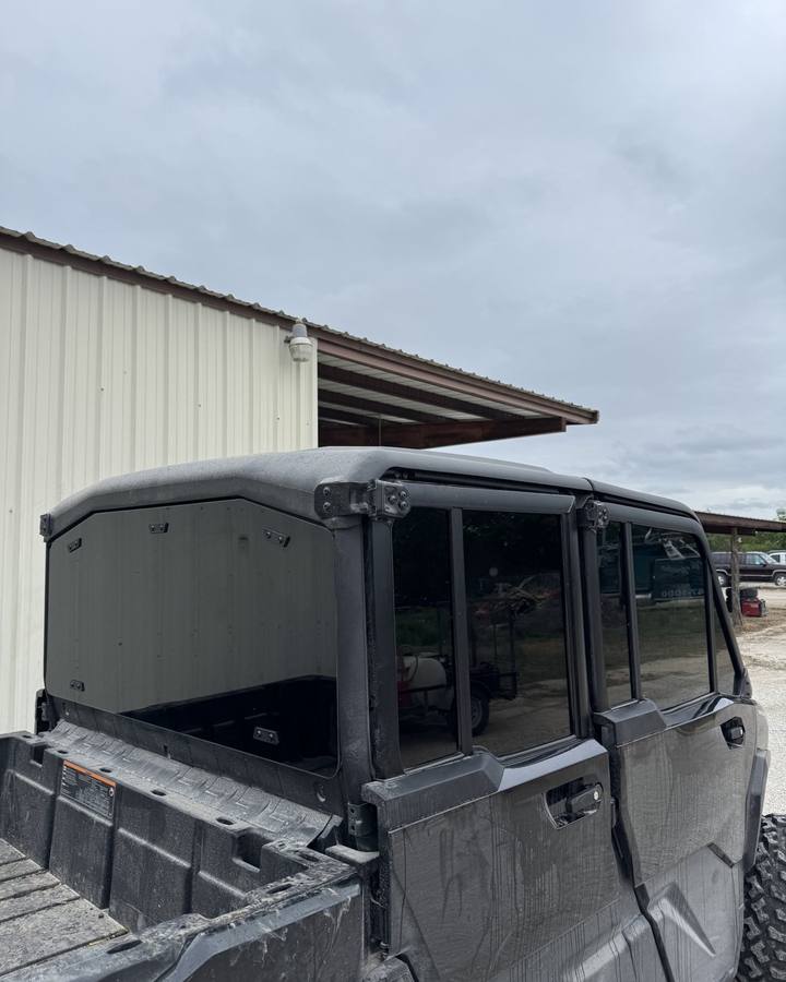 Side-by-side cab glass after