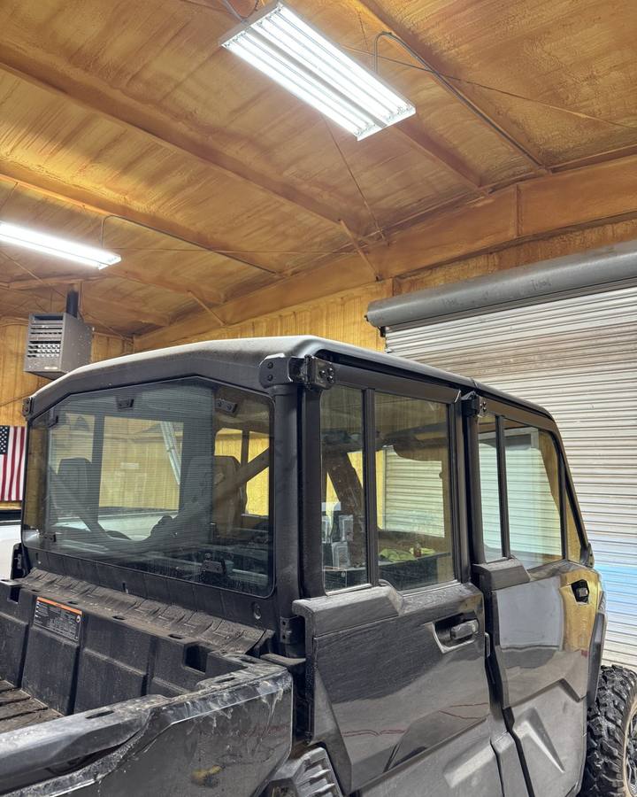Side-by-side cab glass before