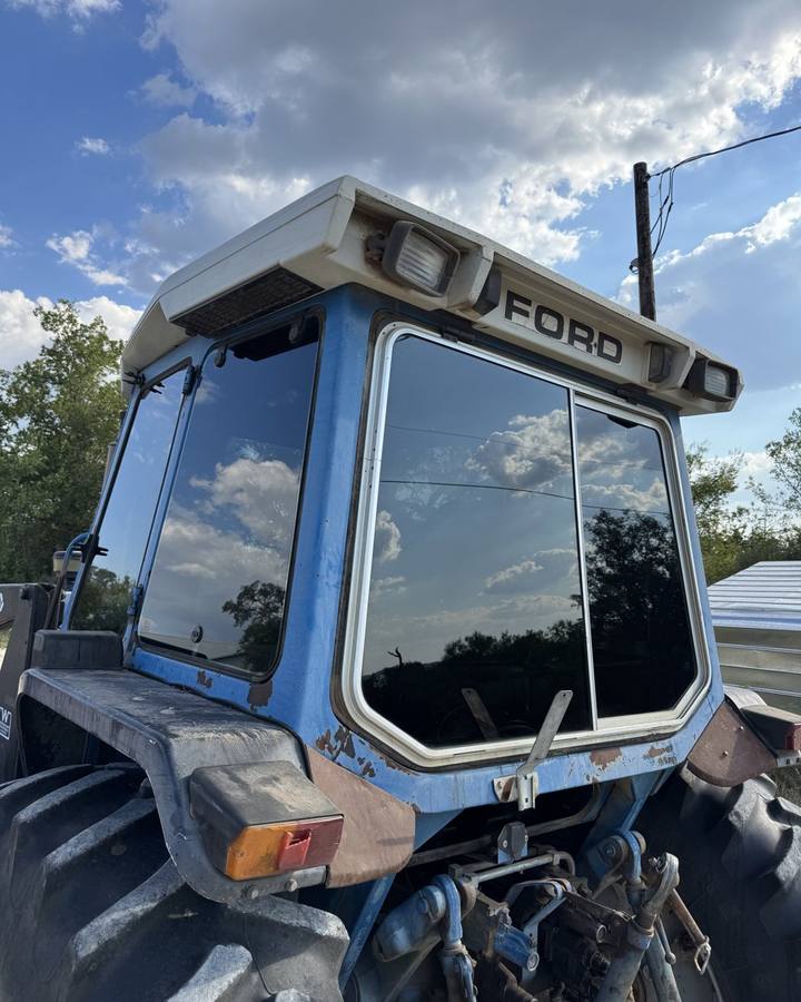 Ford tractor cab glass after