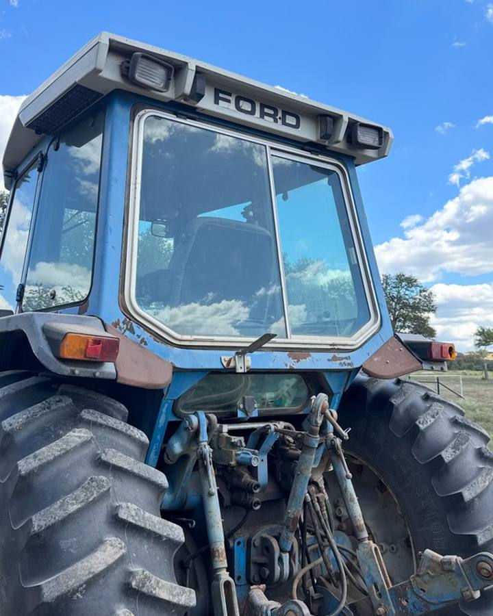 Ford tractor cab glass before